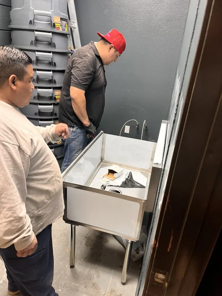 Commercial plumbing and sink installation in Falcon Trace